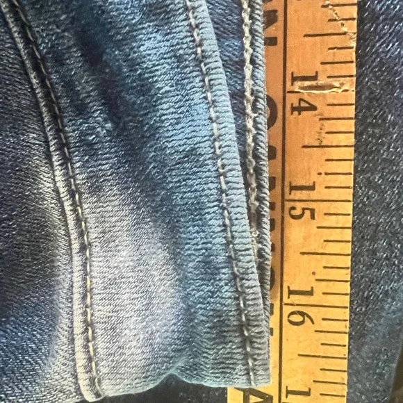 Tommy Hilfiger Blue Denim Jeans ankle raw hem straight - Picture 7 of 8